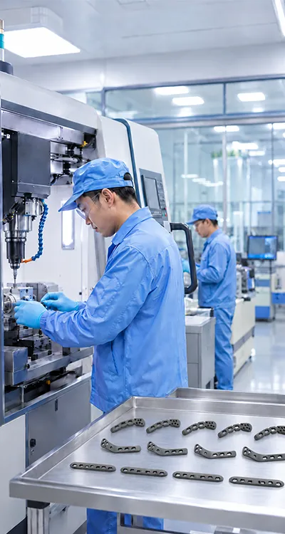 Davinmed precision manufacturing process for orthopedic implants