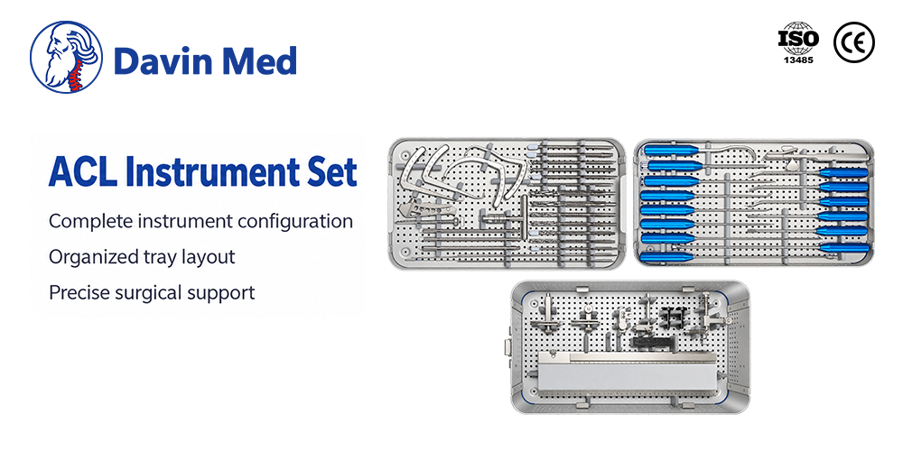 Davin Med ACL Instrument Set for anterior cruciate ligament reconstruction and knee arthroscopy